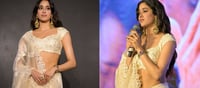 Janhvi Kapoor’s Midriff-Baring Cream Dream Ignites Delhi: Pure Fire in Lace & Gold!